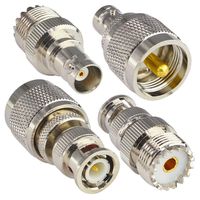 BNC to UHF 4 Type RF Connector Kit Coaxial BNC Male Female to UHF Male Female RF BNC UHF Radios Adapter Kit for Antennas Wireless LAN Devices Coaxial Cable Wi-Fi Radios External Antenna