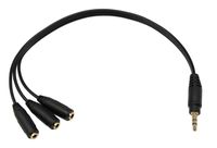 CERRXIAN 1FT 3.5mm Stereo Audio AUX Cabl 1/8" 3.5mm Stereo Plug Male to 3 x 1/8" 3.5mm Stereo Jack Female 1 Input 3 Output Stereo Audio AUX Splitter Cable