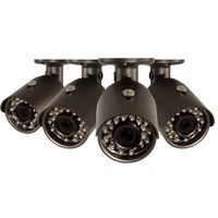 Q-See QCA8050B-2 1080p High Definition Analog, Metal Housing, Bullet Security Camera 4-Pack (Black)