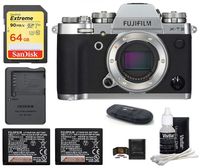 Fujifilm X-T3 Mirrorless Digital Camera Body (Silver) Bundle, Includes: SanDisk 64GB Extreme SDXC Memory Card, Spare Fujifilm NP-W126S Battery + More