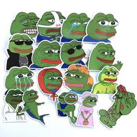 17pcs Sad Frog Frog Pepe Feels Bad Man for Laptop Stickers Motorcycle Bicycle Skateboard Luggage Decal Graffiti Patches Waterproof Stickers for [No-Duplicate Sticker Pack]