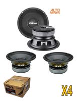 4 x PRV Audio 6MR250A-8 Mid Range 6" Pro Audio Loud Speaker 8 ohm 1000 Watts