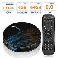 Android 9.0 TV Box,2019 HK1 MAX 4GB RAM 64GB ROM RK3318 Quad Core 64bit CPU 4K HD/WiFi 2.4GHz/ 5.8GHz / LAN 100M / H.265/ BT/ USB3.0 /H.265 Newest 4K Android Box