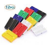 CenryKay 12PCS Mini Breadboard Kit 170 Points Mini Small Solderless Breadboard Compatible for Arduino Proto Shield, 2PCS for Each
