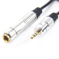 SiYear Golden Plated Aluminum Connector - 3.5mm(1/8 inch) Stereo TRS Male Plug to 6.35mm (1/4 inch) Female Jack Socket Headphone Converter Cable Adapter (30cm/ 12inch)