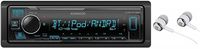Kenwood KMM-BT325 Bluetooth USB MP3 WMA AM/FM Digital Media Player Dual Phone Connection Pandora Car Stereo Receiver/Free Alphasonik Earbuds