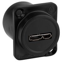 Switchcraft EHUSB3CABA EH Series Micro USB 3.0 AB to USB 3.0 A Feed Through Adapter