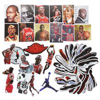 NBA Basketball Laptop Stickers Cool Vinyl Waterproof Sport Jordan Shoe AJ Sticker Skateboard Pad MacBook Car Snowboard Bicycle Luggage Decal 50pcs Pack