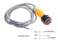 NOYITO E3F-DS30P1 Diffuse Reflection Infrared Obstacle Avoidance Sensor Induction Distance 0-30cm Adjustable 6-36V Proximity Switch Proximity Sensors - PNP NO