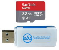 SanDisk 32GB SDHC Micro Ultra Memory Card Bundle Works with Motorola Moto G7, G7 Play, G7 Plus, G7 Power (SDSQUAR-032G-GN6MN) Plus (1) Everything But Stromboli (TM) Combo Card Reader
