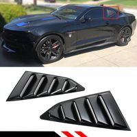 Cuztom Tuning Fits for 2016-2020 Chevy Camaro Matt Black Finish Side Window 1/4 Quarter Louver Cover Vents Scoop