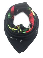 YOUR SMILE Silk Like Scarf Women's Fashion Pattern Large Square Satin Headscarf Headdress (2)