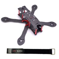 FPVKing VX5 215mm FPV Racing Drone Frame Carbon Fibe 5 Inch Quadcopter FPV Frame 4mm Arms with Lipo Battery Strap