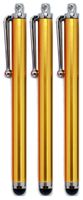 24/7 Cases 3 pcs gold Capacitive Stylus/Styli Touch Screen Cellphone Tablet Pen for iPhone 5, iPad 4 & 5 iPad Mini, Samsung Galaxy S3 & S4