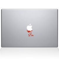 The Decal Guru 1009-MAC-13A-P Atlas Stick Figure Vinyl Sticker, 13" MacBook Air, Orange