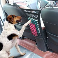 3-Layer Car Dog Barrier, Universal Car Seat Storage Mesh Vehicle Backseat Organizer, Net Pouch Holder for Tissue Purse Cargo, Pet Dogs Kids Disturb Stopper