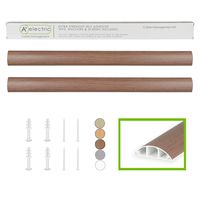 TV Cable Raceway Wall Floor Cord Cover Natural Walnut Cable Concealer Cable Management Wire Hider Kit for 3 Cables Organizer Self Adhesive Channel 70x20 mm Total Length 66 Inches