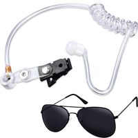 Gejoy 2 Pieces Playing Cosplay Toy Includes Earpiece Earplugs Acoustic Tube Headset and Sunglasses