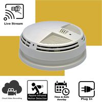 Discover IT | Wi-Fi Hidden Camera Spy Cam Home Surveillance Nanny Cam Smoke Detector (Bottom View) with Cloud Video Recording