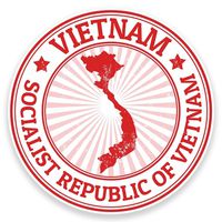2 x 10cm- 100mm Vietnam Vinyl SELF ADHESIVE STICKER Decal Laptop Travel Luggage Car iPad Sign Fun #9199