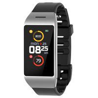 MYKRONOZ ZeNeo Smartwatch with High Resolution Touch Screen, Heart Rate Monitoring and Hands Free Call, Swiss Design, iOS and Android - Silver/Black