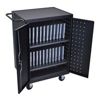 DMD Mobile Charging and Storage Cart, Multiple Chromebook, iPad, Tablet, Laptop, and Notebook Charging Station with Locking Security Cabinet, Stores up to 24 Devices