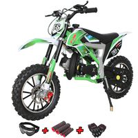 X-PRO Bolt 50cc Dirt Bike Gas Dirt Bike Kids Dirt Bikes Pit Bikes Youth Dirt Pitbike 50cc Mini Dirt Bike with Gloves, Goggle and Handgrip，Green