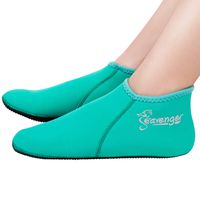 Seavenger Zephyr 3mm Neoprene Socks | Wetsuit Booties for Scuba Diving, Snorkeling, Swimming (Tropical Teal, Small)