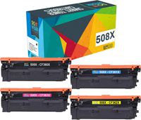 Do it Wiser Compatible Toner Cartridge Replacement for HP 508X 508A CF360A CF360X CF361X CF362X CF363X for use in HP Color LaserJet M553DN M553N M553 M577 M552DN (Black Cyan Magenta Yellow, 4-Pack)
