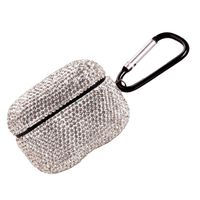 2019 Newest Luxurious Rhinestone AirPods Pro Case with Keychain, Shockproof Protective Premium Crystal Cover Skin for AirPods Charging Case 2 & 1 (PRO White C1)