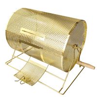 YH Poker Deluxe Medium Size Brass Plated Raffle Drawing Ticket Drum Holds 5000 Drawing Tickets Spinning Lottery