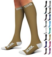SB SOX Compression Socks (20-30mmHg) for Men & Women - Best Stockings for Running, Medical, Athletic, Edema, Diabetic, Varicose Veins, Travel, Pregnancy, Shin Splints (Nude/White, Small)