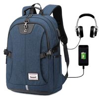 Business Travel Backpack,Lightweight Laptop Backpack with USB Charging Port for Men Womens Boys Girls, Anti-Theft Water Resistant College School Bookbag Fits 15.6 Inch Laptop & Notebook - Blue