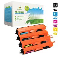 AZ Supplies Compatible Toner Cartridges Replacement for HP 130A CF350A, CF351A, CF352A, CF353A for use in HP Color LaserJet Pro MFP M176, M177fw Color Series (B,C,Y,M)