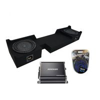 Compatible with 2004-2008 Ford F-150 Ext Super Cab Truck Kicker CompVT CVT10 Dual 10" Sub Box Enclosure & CXA600.1 (Renewed)