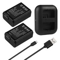 ARyee NP-FW50 Camera Battery Charger Set Compatible with Sony A6000 A6500 A6300 A7 A7II A7SII A7S A7S2 A7R A7R2 A7RII A55 A5100 RX10(1500mAh 2-Pack)
