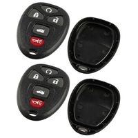 Key Fob Keyless Entry Remote Shell Case & Pad fits Buick, Chevy, Pontiac, Saturns, Set of 2