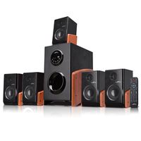 beFree Sound BFS-475W Surround Sound Bluetooth Speaker System - Wood