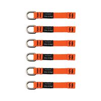 Ergodyne Squids 3700 Web Tool Tail Attachments, 6-Pack, 2 Pounds, Medium Length|4.5,Orange