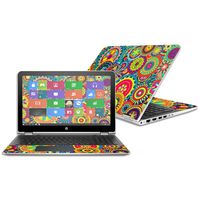 Mightyskins Skin Compatible with Hp Pavilion X360 15.6" (2016) - Flower Wheels | Protective, Durable, and Unique Vinyl Decal Wrap Cover | Easy to Apply, Remove, and Change Styles | Made in The USA