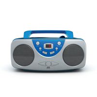 Portable CD Boombox with AM/FM Radio Blue