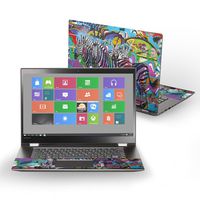 MightySkins Skin Compatible with Lenovo Flex 5 15" (2017) - Zebra Gang | Protective, Durable, and Unique Vinyl Decal wrap Cover | Easy to Apply, Remove, and Change Styles | Made in The USA