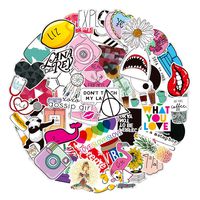 Stickers for Water Bottles Big 50pcs Waterproof Cute Aesthetic Trendy Stickers for Teens Kids Girls and Boys, Perfect for Hydro Flask Laptop Notebook Tablet Phone Car Travel Extra Durable 100% Vinyl