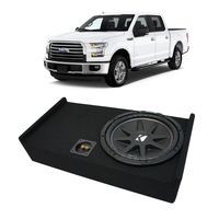 Compatible with 2009-2015 Ford F-150 Super Crew Truck Kicker Comp C12 Single 12" Sub Box Enclosure - Final 4 Ohm