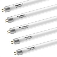 VIVOSUN 22IN 24W 3000K T5 HO Fluorescent Tubes Warm White Grow Light Bulbs Pack of 5