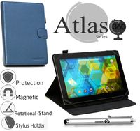 Navitech Blue Faux Leather Case Cover with Stand Compatible with The Lenovo Yoga Tab 3 10