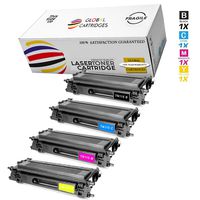 Global Cartridges Premium Quality Remanufactured Replacement Toner Cartridge Set for Brother TN115,(Black Cyan Magenta Yellow 4-Pack)