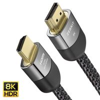 6.5ft 8K HDMI 2.1 Ultra High Speed 48Gbps Cable Compatible with Apple TV Roku Netflix Playstation Xbox One X Samsung Sony LG
