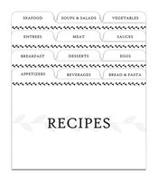 Jot & Mark Recipe Card Dividers | 24 Tabs per Set, Works With 4x6 Inch Cards, Helps Organize Recipe Box (Classic)