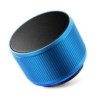 Alfway Mini Small Portable Wireless Bluetooth Speaker with LED Light and Built-in Mic, Supports AUX Audio Input and TF Card Playing (Blue)